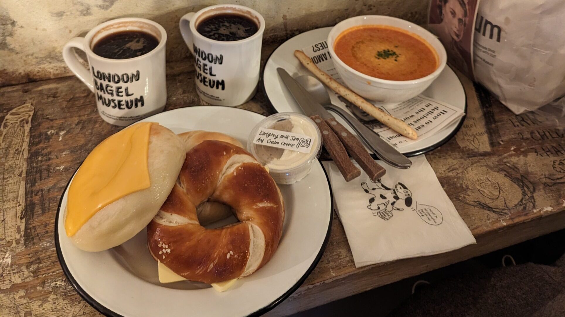 ロンドンベーグルで食べたメニュー